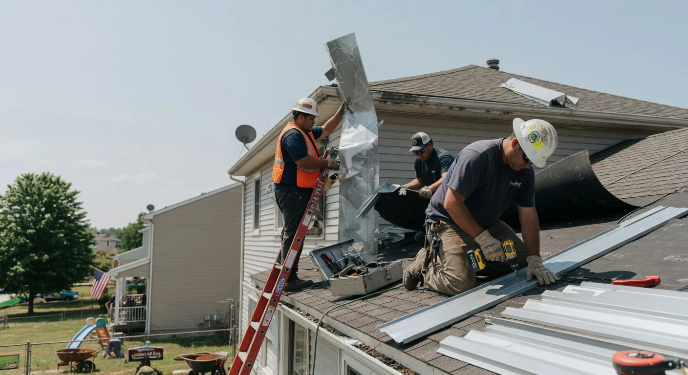 Storm Damage Metal Roof Repair in Greenwood, NY